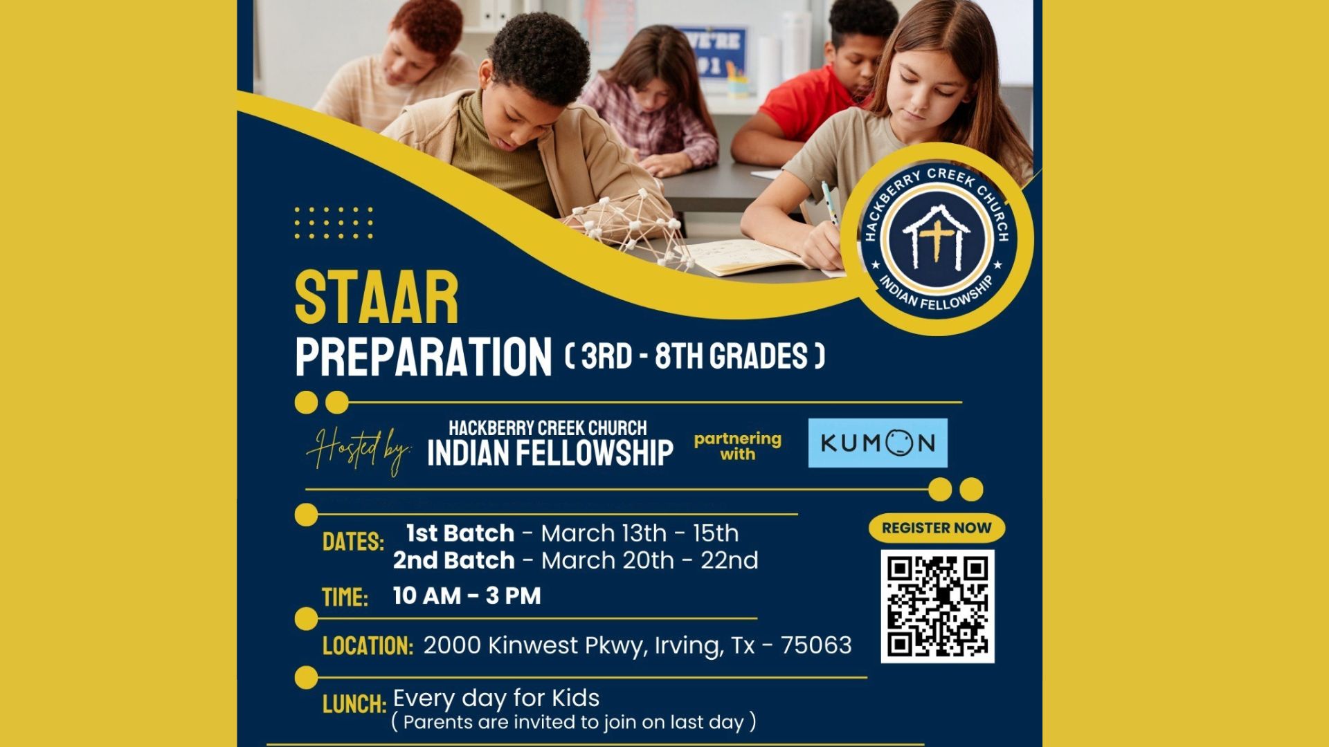 HCC Indian Fellowship: STAAR Test Prep Camp