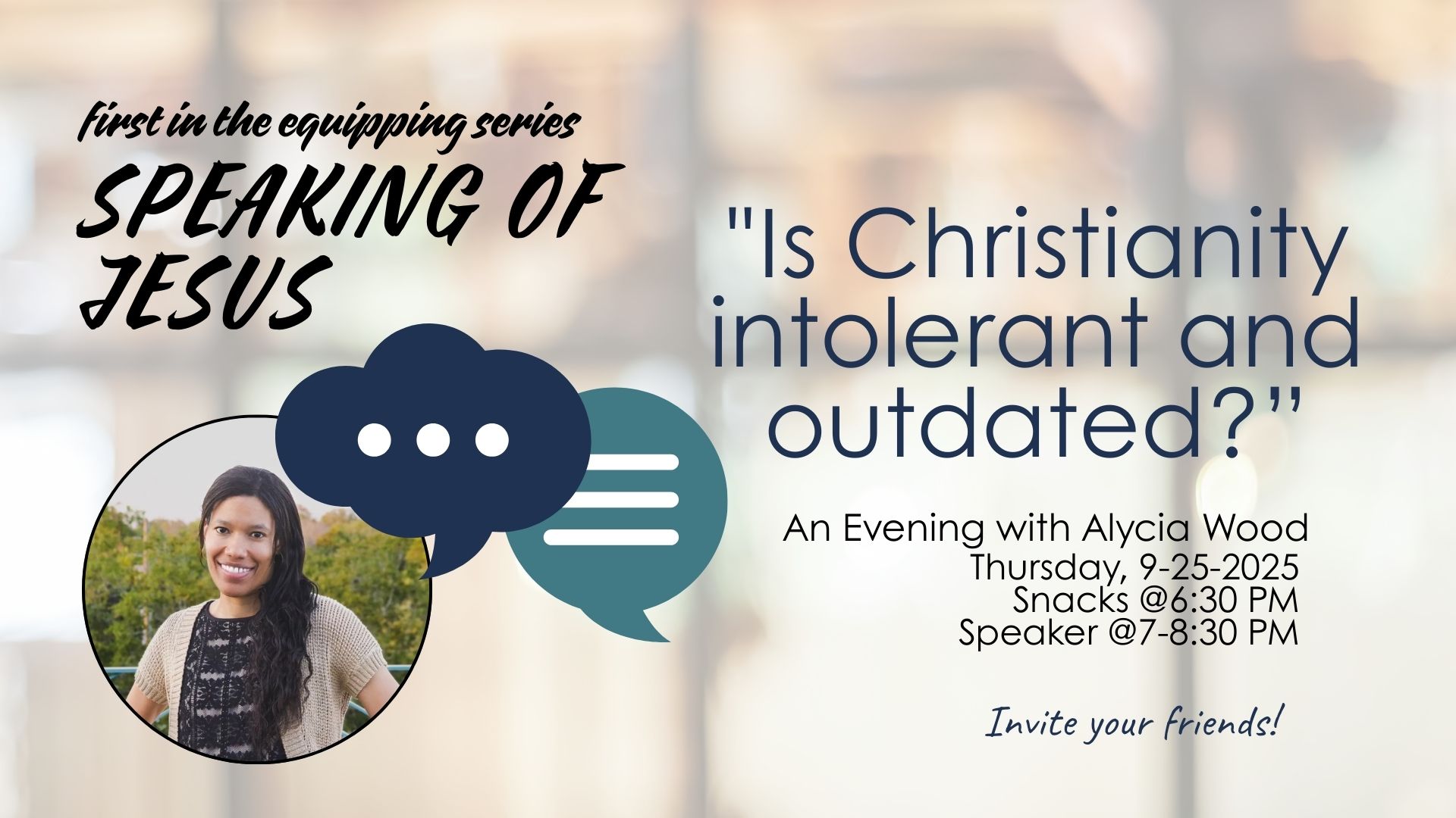 Speaking of Jesus: An Evening with Alycia Wood