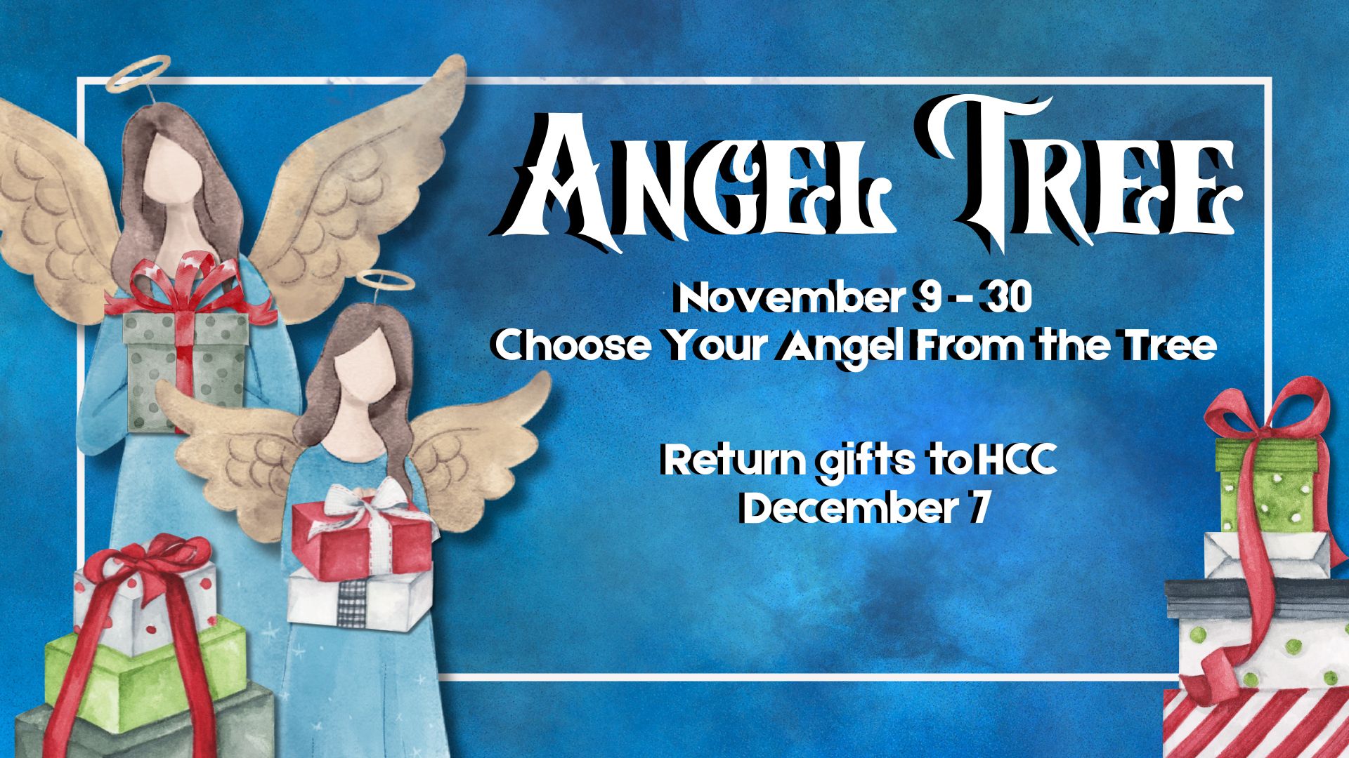 Angel Tree Gifts Due to Narthex